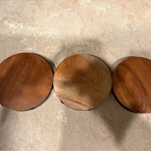 Wooden Coaster Set - Brown